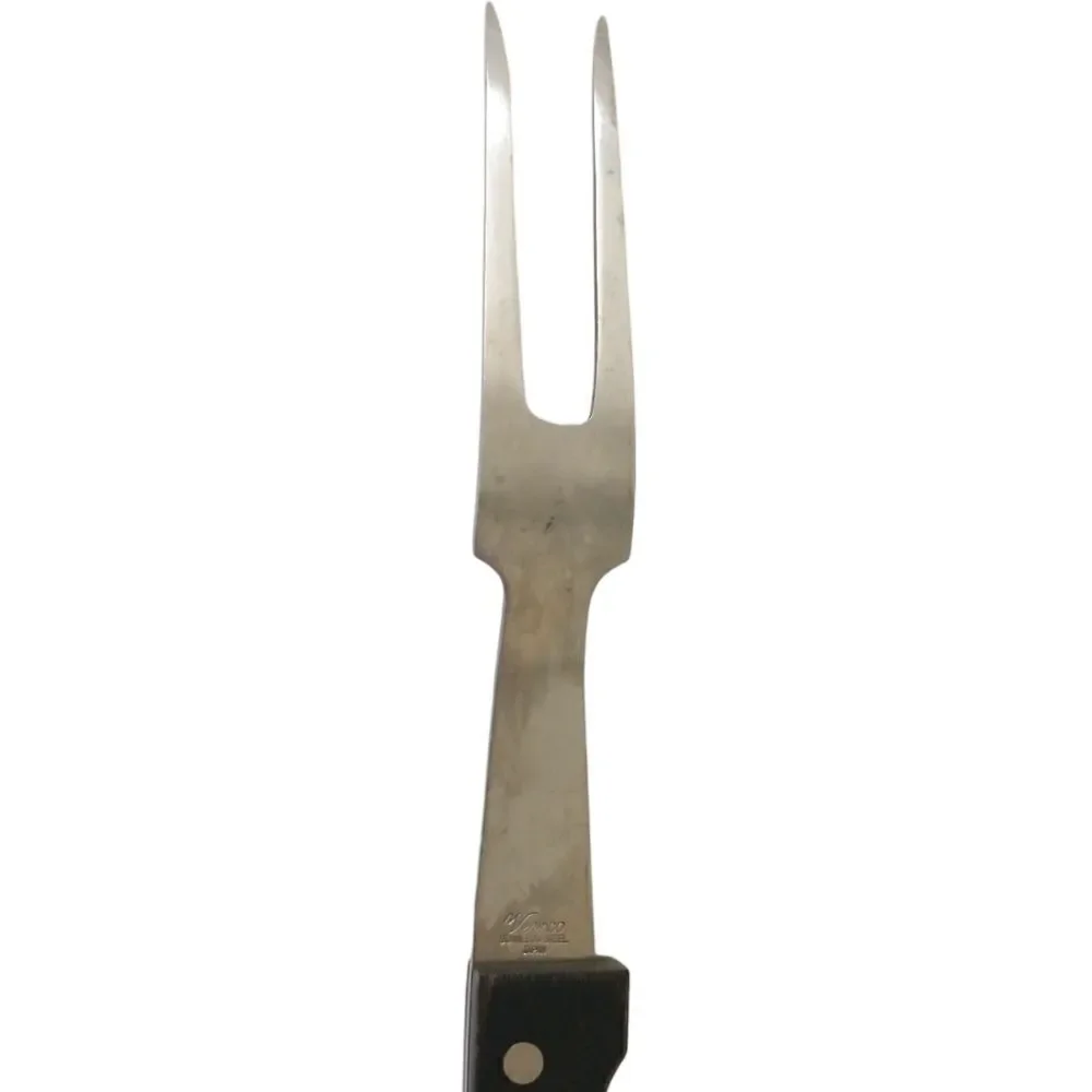 Vernco Meat Fork Carving Hi Cv Stainless Steel Japan Hand Honed Black Angus Mcm.